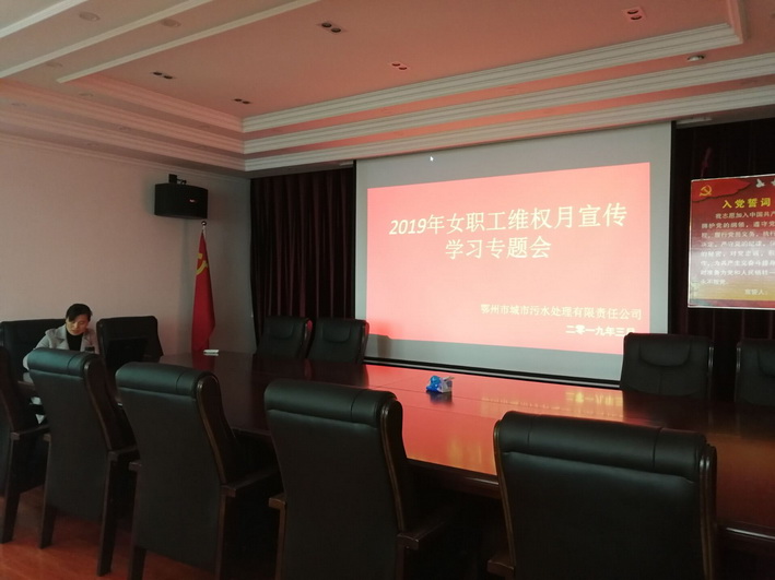 公司工会举办2019年女职工维权月宣传学习专题会