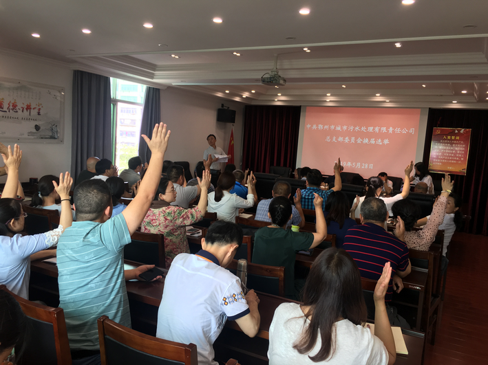 市污水处理公司党总支圆满完成换届选举工作